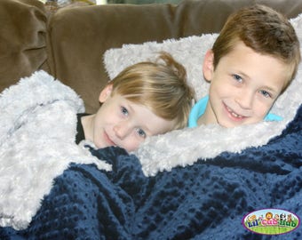 Personalized Baby Blanket Cream Ivory Swirl Minky Baby Blanket with Mint Green Dot Minky Back Standard
