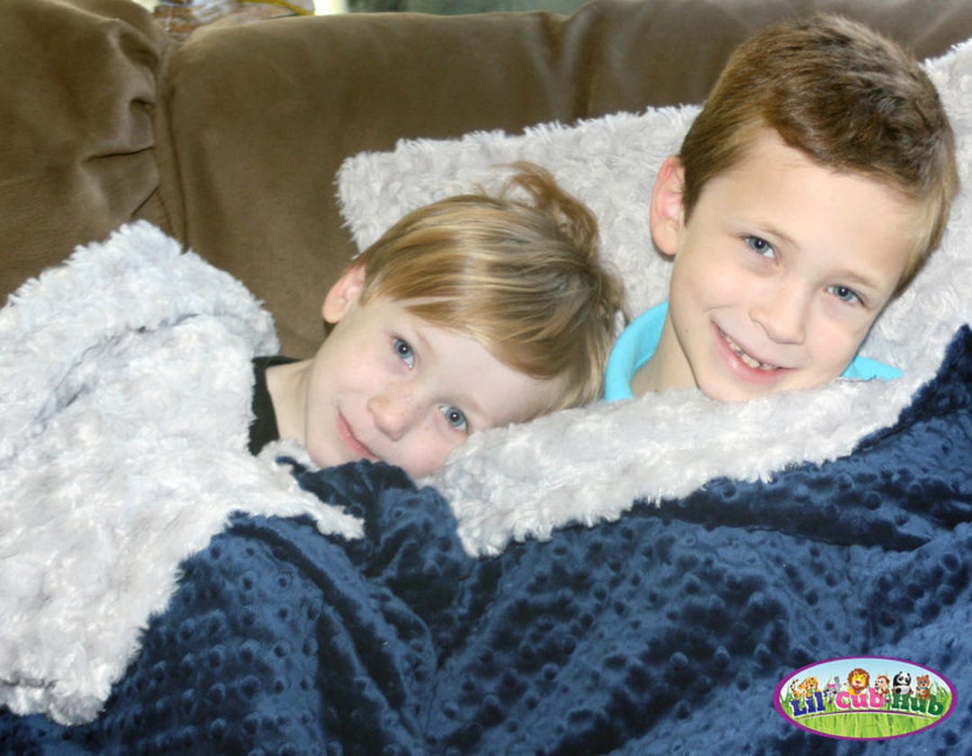 Adult Minky Blanket, Personalized Throw Blanket, Silver Rosebud Swirl