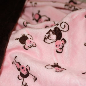 Pink monkey blanket sale