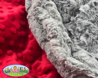 Luxe Cuddle Dynasty Steel Grey Minky Blanket - Custom Name Throw