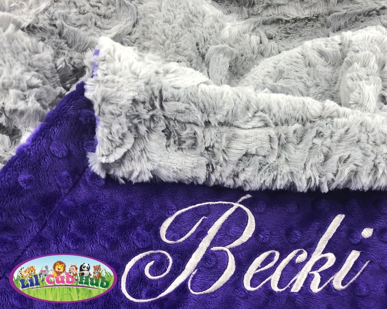Adult Minky Blanket Throw Blanket Custom Name Blanket Luxe Etsy