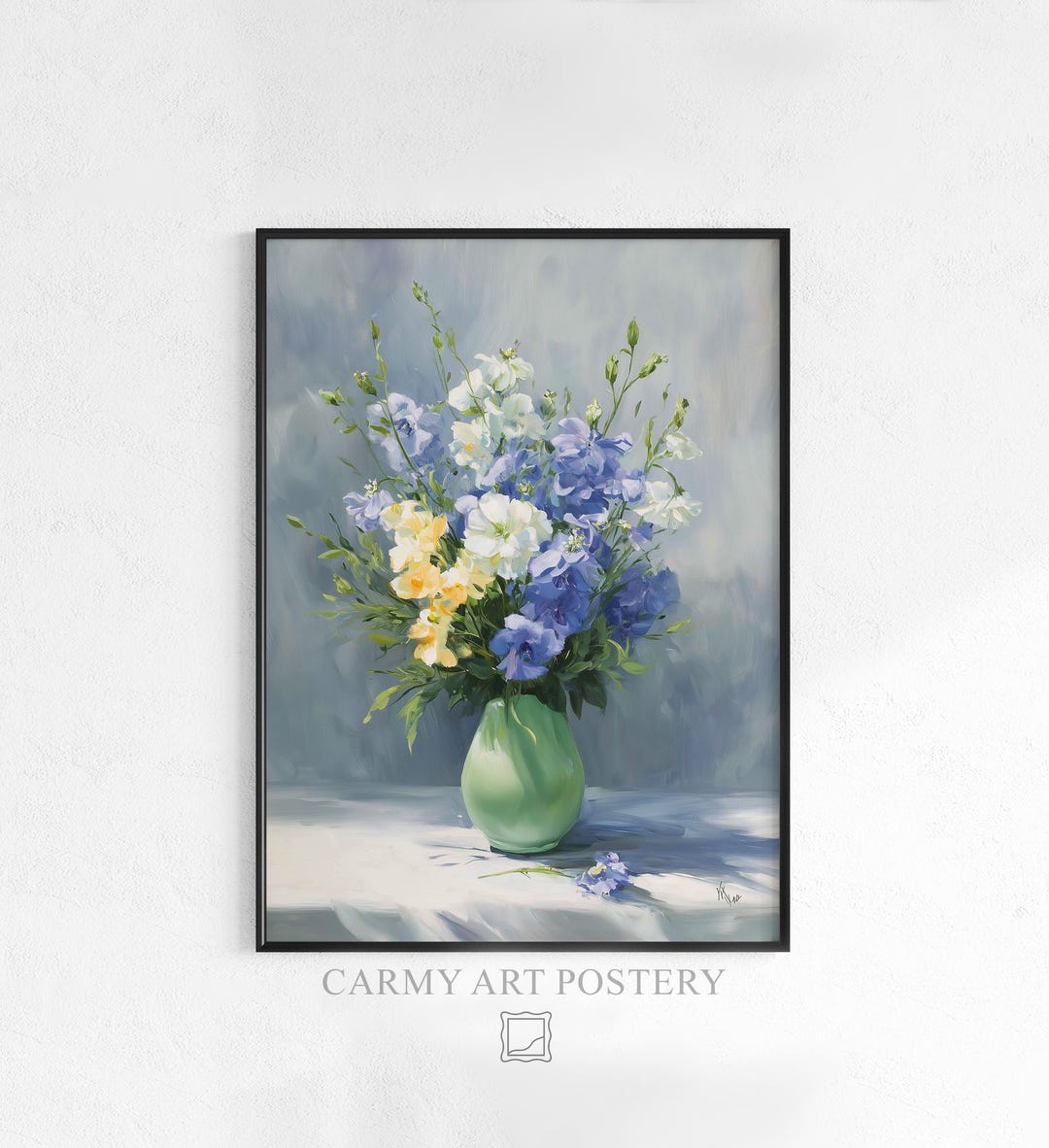 Cottagecore Floral Still Life Printable Art - Vintage Flower Bouquet ...