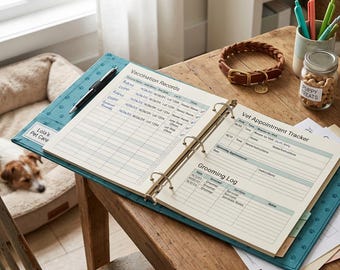 Agenda giornaliera per anziani / Registro giornaliero con caratteri grandi, strumento per tenere traccia di farmaci e appuntamenti.