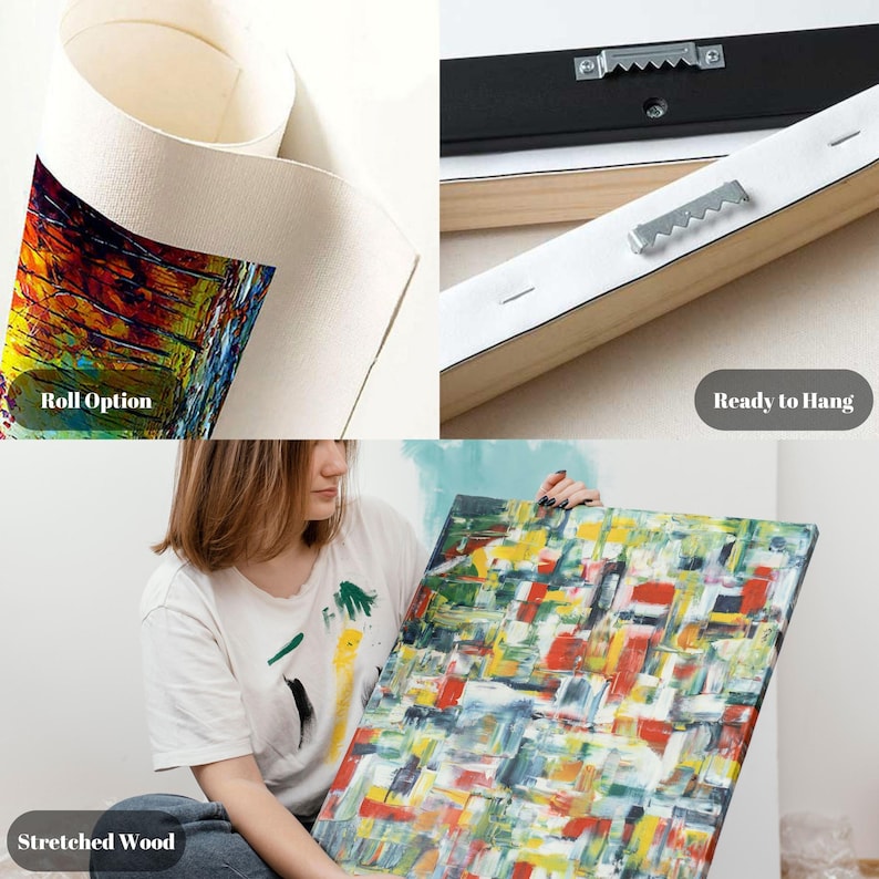 Mystieke bosstroom canvas, Gustav Klimt bloemen natuur kunst aan de muur, rustige bosrijke scène, klaar om op te hangen canvasdecoratie afbeelding 10