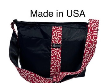 Messenger bag,made in USA bag,diaper bag, laptop bag,travel bag, school bag, Crossbody bag, daily bag, luggage bag, adjustable strap bag