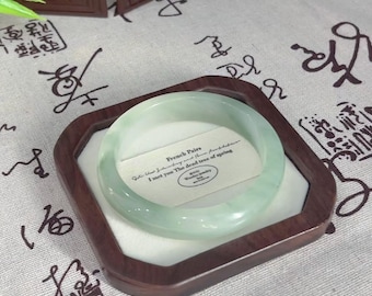 Verkauf! Zertifizierter Typ A 100% natürlicher grün / weißer Jadeit Armreif | Chinesisches Jade Armband, natürlicher Jade Schmuck, Jadeit Armreif