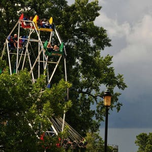 Amusement Park Ride Ferris Wheel Photo, Happy Childhood Memories, Home Decor, Child&#39;s Room Decor, Primary Colors Nursery Decor