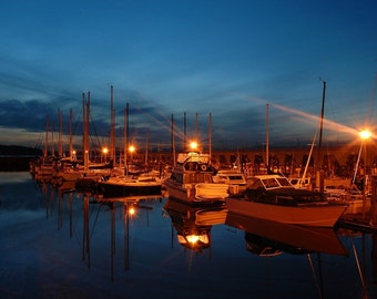 Tranquil harbor Marina Photo, Seattle photo, home decor, wall decor, nautical decor