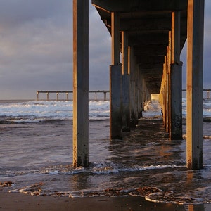 Ocean Beach Pier photo, Pier at sunset In Ocean Beach California, Home deco Wall decor, Beach decor, Seaside decor, Ocean Pier