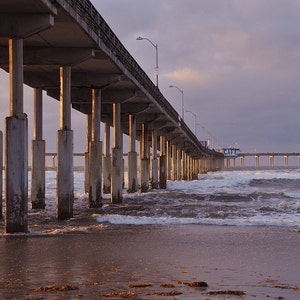Ocean Beach Pier at sunset, wall decor, seascape, home decor