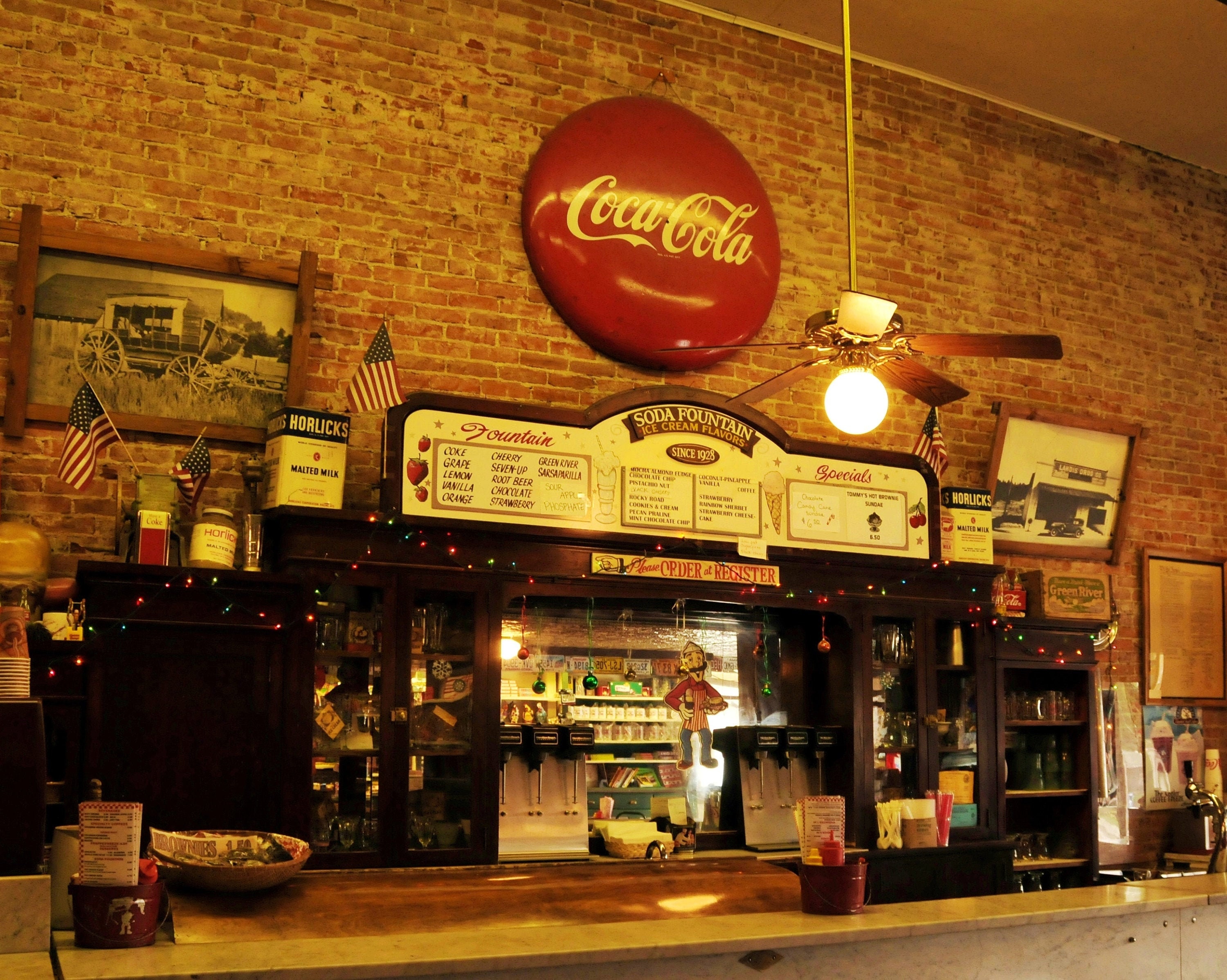 An Old Time Soda Fountain Photo, Wall Decor, Home Decor, Vintage Decor
