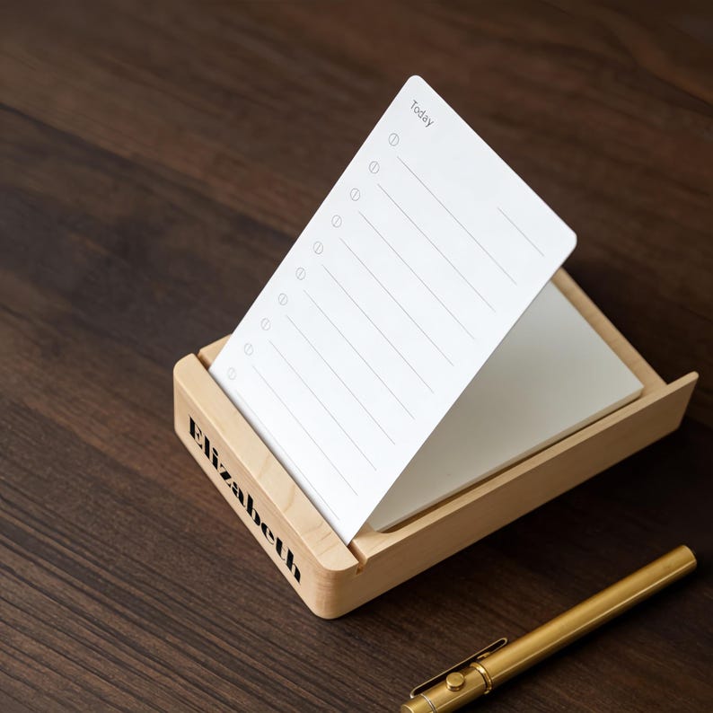 Personalized Wooden to Do List Stand Minimalist Desktop Task Board ...