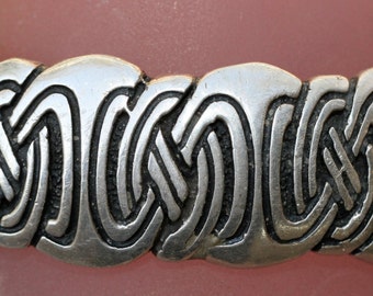 Vintage Sterling Silver Highlander Celtic Knot Cuff Bracelet