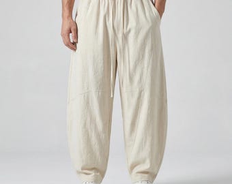 Haremshose aus Baumwolle | Loose Fit Hose im japanischen Stil