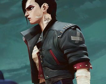 Arcane Vi Pit Fighter Unisex Leather Jacket – LOL Handmade Cosplay