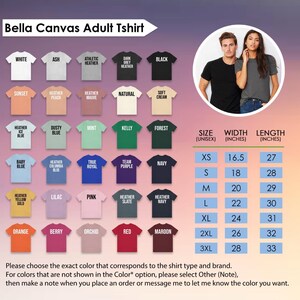 The image is a collage of various adult t-shirt designs, including different colors and styles, along with a photo of two people posing next to the t-shirts.