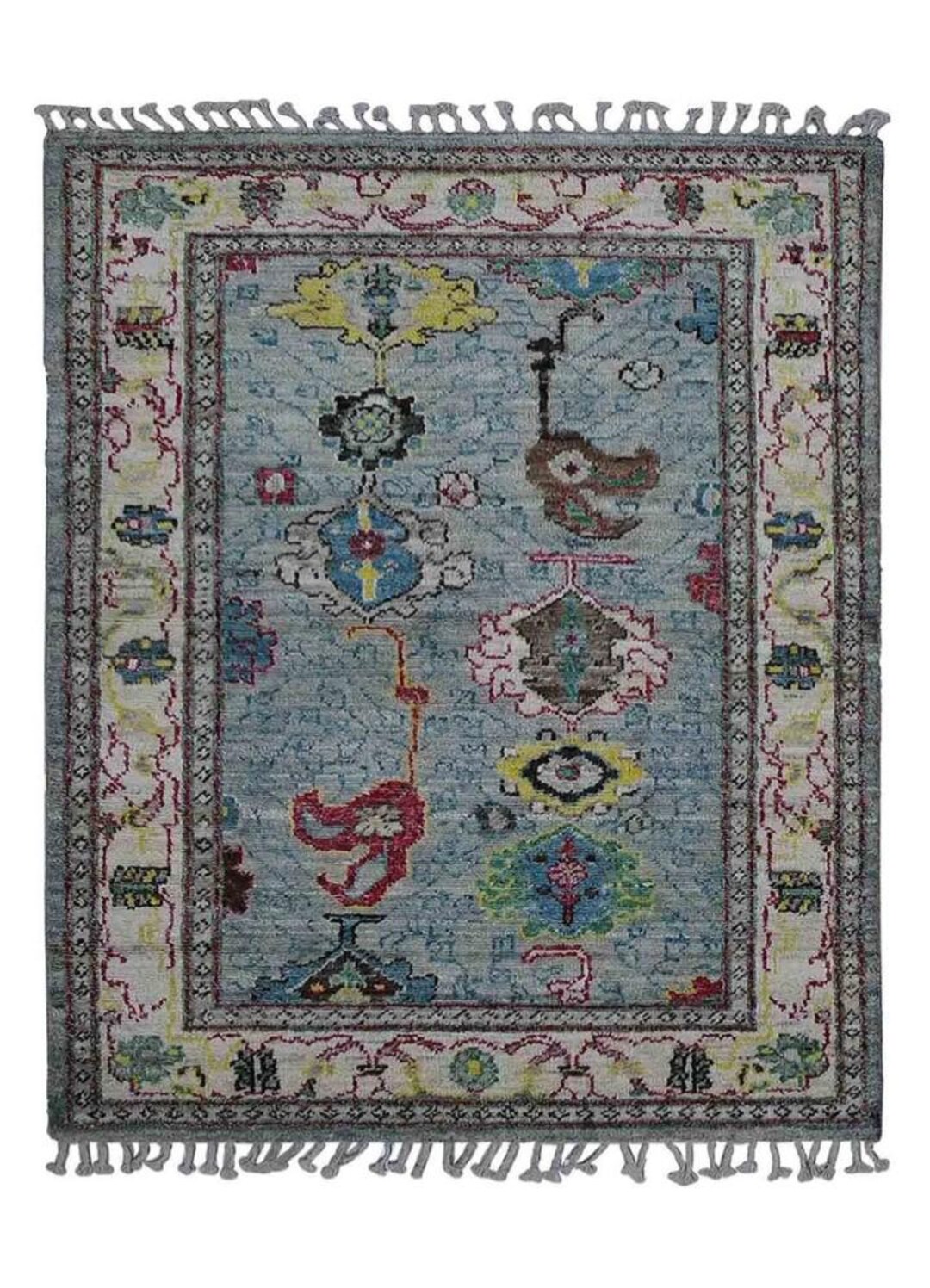 Oushak Bluey Kilim Rug, Vintage Boho Area Rug (4×6) - Etsy