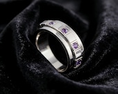 Purple Birthstone Spinner Ring Men — photo 1
