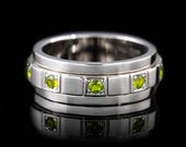 August Birthstone Spinner Ring Men — photo 3