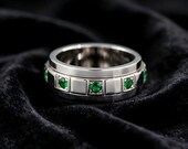 Emerald Spinner Ring for Men — photo 1