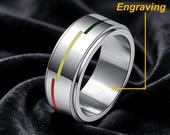 Stripe Rainbow Spinner Ring Unisex — photo 1