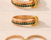 RoseGold 925 Silver Interlocking Stackable Ring — photo 6