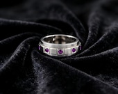 Amethyst Spinner Ring Men — photo 2