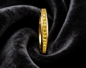 Yellow CZ Eternity Spinner Ring — photo 7