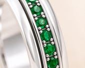 Emerald Spinner Ring — photo 8