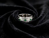 Emerald Spinner Ring for Men — photo 2