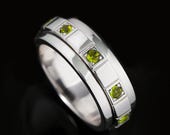 August Birthstone Spinner Ring Men — photo 2