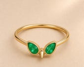 Emerald Spiky Fidget Ring for Women — photo 6