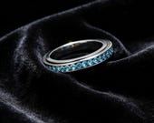 Blue CZ Eternity Spinner Ring — photo 2