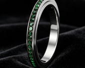 Emerald Spinner Ring Women — photo 7