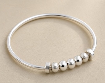 Sliding Bead Wiggle Fidget Ring for Women