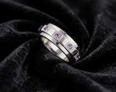 Purple Birthstone Spinner Ring Men — photo 3