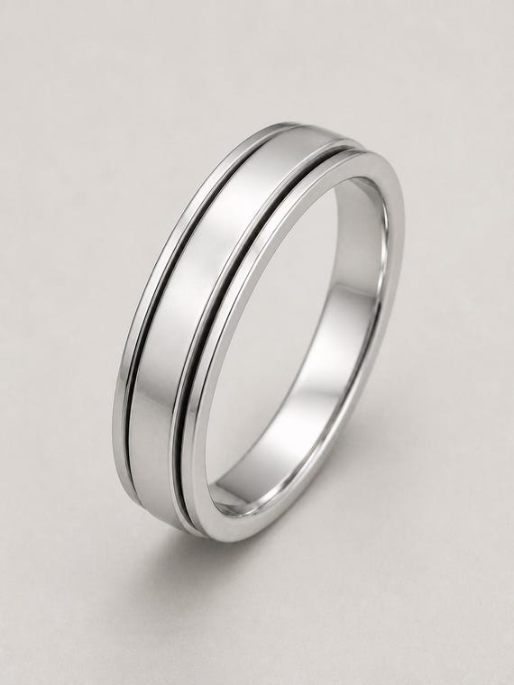 Minimalist Spinner Ring for Men