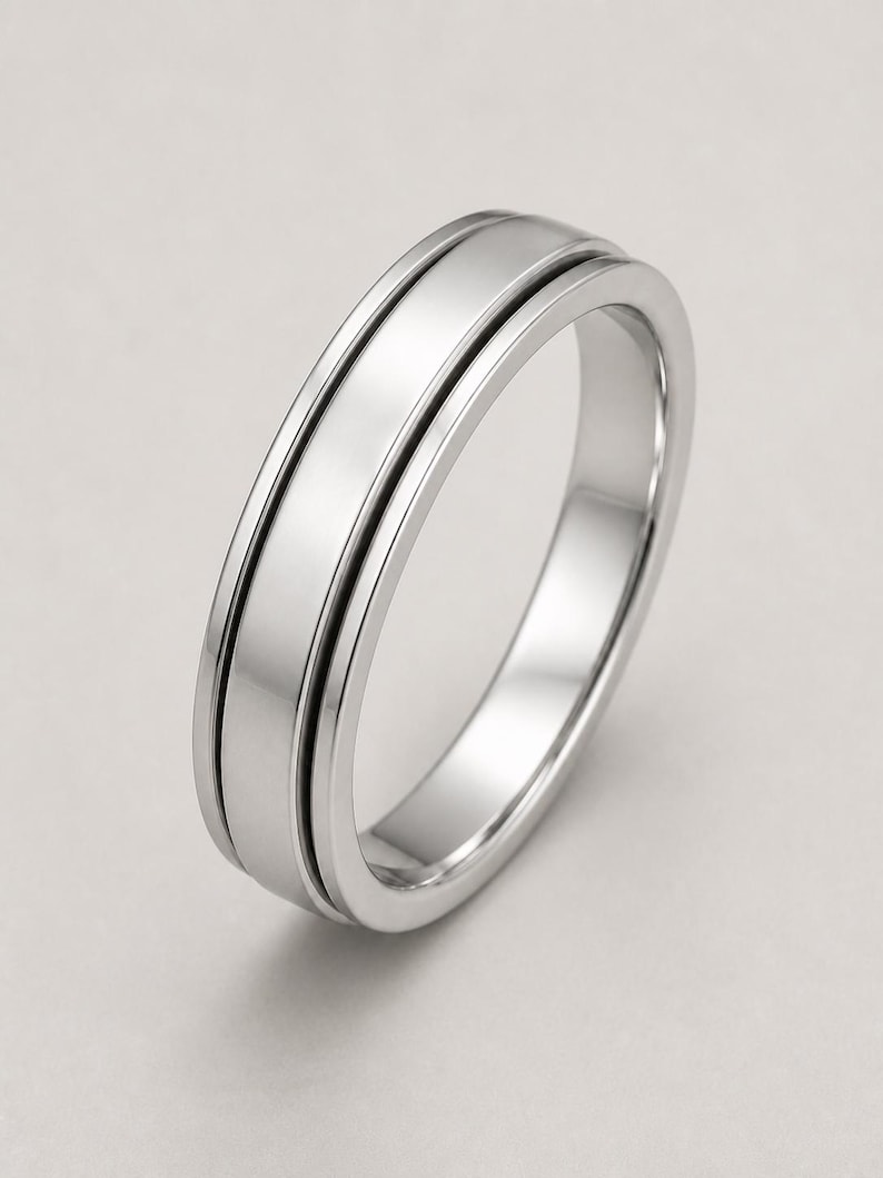Minimalist Spinner Ring for Men
