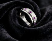 Amethyst Spinner Ring Men — photo 4