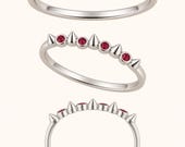 Ruby Red CZ Spike Ring — photo 4