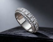Iced Out Moissanite Spinner Wedding Ring — photo 5