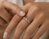 Triangle Zirconia Tactile Fidget Ring for Women — photo 3
