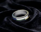 Stripe Rainbow Spinner Ring Unisex — photo 3