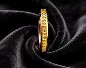 Yellow CZ Eternity Spinner Ring — photo 4