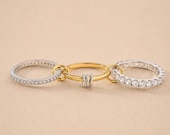 Mixed Tone Sterling Silver Interlocking Ring — photo 4