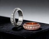 Iced Out Spin Wedding Band — photo 7