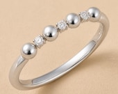 Rounded Dome Moissanite Tactile Fidget Ring for Women — photo 1