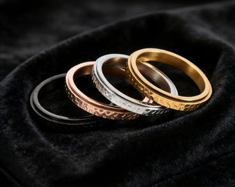 Gold Fidget Ring women