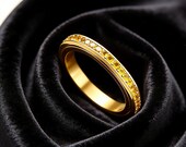 Yellow CZ Eternity Spinner Ring — photo 9
