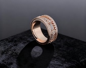 Gold Fidget Ring, CZ Spinner Ring — photo 5